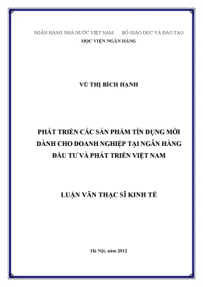 Phát Triển Sản Phẩm Tín Dụng Mới Dành Cho Doanh Nghiệp