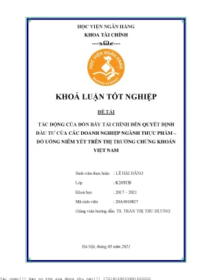 Tác Động Của Đòn Bẩy Tài Chính Đến Quyết Định Đầu Tư Của