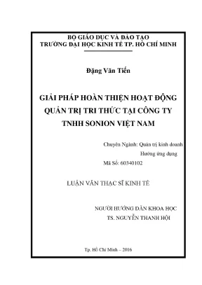 Giải Pháp Tối Ưu Quản Trị Tri Thức Tại Công Ty TNHH