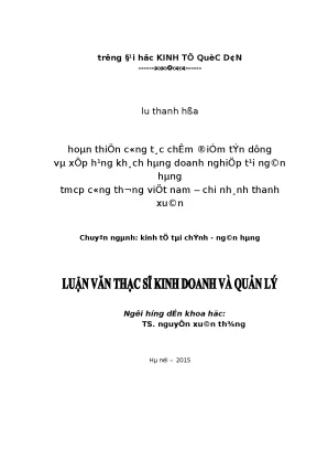 Nâng cao hiệu quả chấm điểm tín dụng và xếp hạng doanh