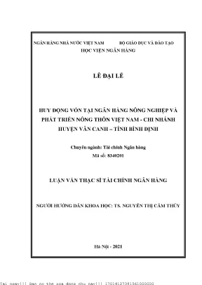 Nâng cao hoạt động huy động vốn tại Ngân hàng Nông