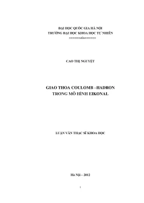 Nghiên Cứu Giao Thoa Coulomb-Hadron Trong Mô Hình Eikonal