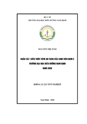 Khóa Luận Tốt Nghiệp Về Kiến Thức Tiêm An Toàn Của Sinh 