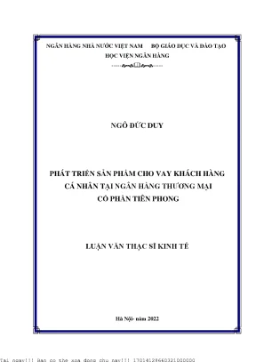 Phát Triển Sản Phẩm Cho Vay Khách Hàng Cá Nhân Tại Ngân