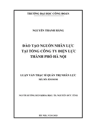 Đào Tạo Nguồn Nhân Lực Tại Tổng Công Ty Điện Lực Hà Nội