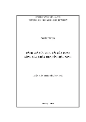 Đánh Giá Sức Chịu Tải Sông Cầu Tỉnh Bắc Ninh