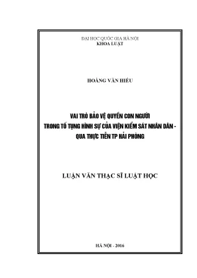 Vai Trò Bảo Vệ Quyền Con Người Trong Tố Tụng Hình Sự Tại