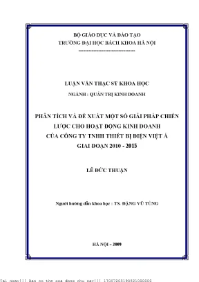 Giải Pháp Chiến Lược Kinh Doanh Cho Công Ty TNHH Thiết