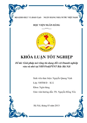 Giải Pháp Mở Rộng Tín Dụng Cho Doanh Nghiệp Vừa Và Nhỏ