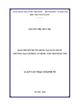 Hạn Chế Rủi Ro Tín Dụng Tại Ngân Hàng Thương Mại Cổ Phần