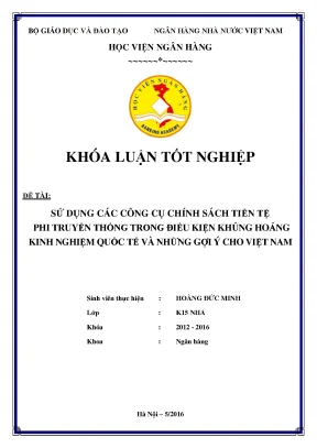 Chính Sách Tiền Tệ Phi Truyền Thống: Kinh Nghiệm Quốc Tế