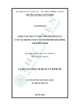 Nâng Cao Chất Lượng Nguồn Nhân Lực Y Tế Tại Trung Tâm Y