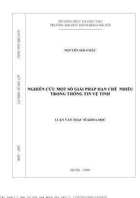 Giải Pháp Hạn Chế Nhiễu Trong Thông Tin Vệ Tinh