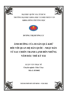 Di sản quá khứ và ảnh hưởng đến quan hệ Hàn Quốc - Nhật 