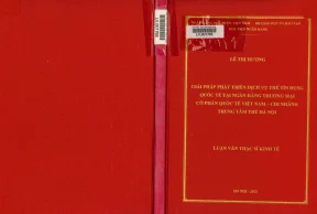 Giải Pháp Phát Triển Dịch Vụ Thẻ Tín Dụng Quốc Tế Tại