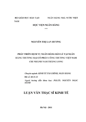 Phát Triển Dịch Vụ Ngân Hàng Bán Lẻ Tại Ngân Hàng Thương