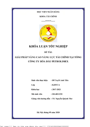 Giải Pháp Nâng Cao Năng Lực Tài Chính Tại Tổng Công Ty