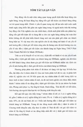 Nghiên cứu các yếu tố ảnh hưởng đến ý định gửi tiết kiệm