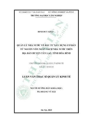 Quản Lý Nhà Nước Về Đầu Tư Xây Dựng Cơ Bản Tại Huyện Tân