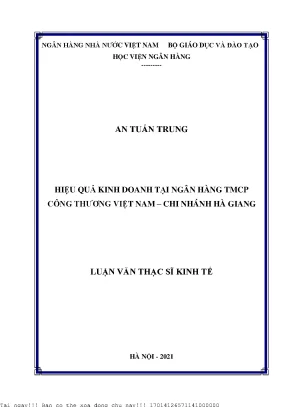 Nâng Cao Hiệu Quả Kinh Doanh Tại Ngân Hàng TMCP Công