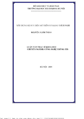 Xây Dựng Hệ Suy Diễn Mờ Trên Mạng Thích Nghi