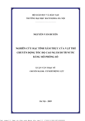 Nghiên Cứu Đặc Tính Xâm Thực Của Vật Thể Chuyển Động Tốc 