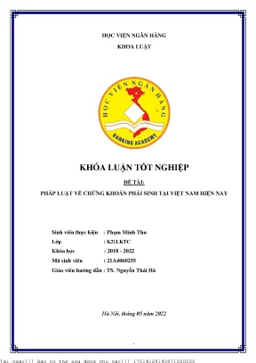 Pháp Luật Chứng Khoán Phái Sinh Tại Việt Nam: Thực Trạng
