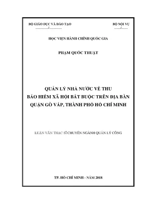 Quản Lý Nhà Nước Về Bảo Hiểm Xã Hội Bắt Buộc Tại Quận Gò
