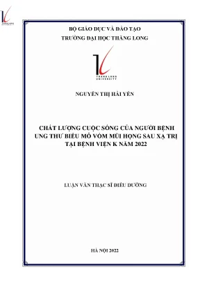 Chất Lượng Cuộc Sống Của Bệnh Nhân Ung Thư Vòm Mũi Họng