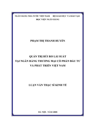 Quản Trị Rủi Ro Lãi Suất Tại Ngân Hàng Thương Mại Cổ