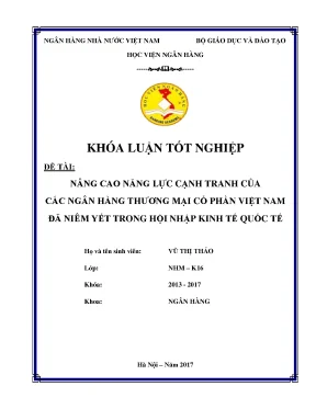 Nâng Cao Năng Lực Cạnh Tranh Của Ngân Hàng Thương Mại Cổ