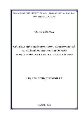 Giải Pháp Phát Triển Kinh Doanh Thẻ Tại Ngân Hàng Thương