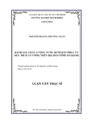 Đánh Giá Chất Lượng Nước Dưới Đất Tại An Giang Cho Mục