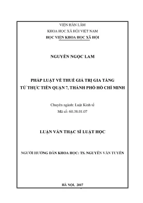 Pháp Luật Thuế Giá Trị Gia Tăng: Thực Tiễn Tại Quận 7,
