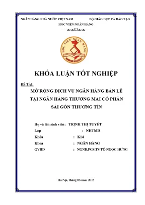 Mở Rộng Dịch Vụ Ngân Hàng Bán Lẻ Tại Sacombank
