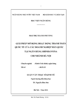 Giải Pháp Mở Rộng Hoạt Động Thanh Toán Quốc Tế Tại Ngân