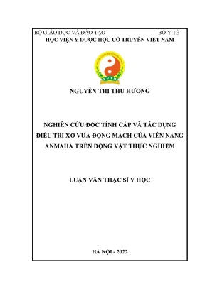 Nghiên Cứu Độc Tính Cấp và Tác Dụng Điều Trị Xơ Vữa Động