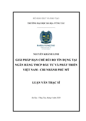 Giải pháp hạn chế rủi ro tín dụng tại BIDV Phú Mỹ