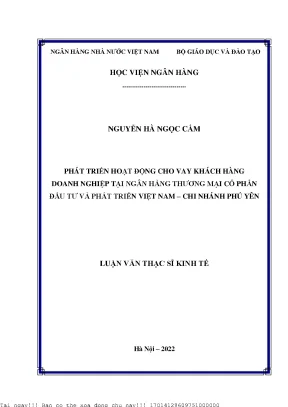 Phát Triển Hoạt Động Cho Vay Khách Hàng Doanh Nghiệp Tại