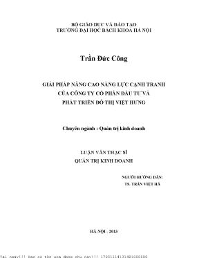 Giải Pháp Nâng Cao Năng Lực Cạnh Tranh Cho Công Ty Việt Hưng