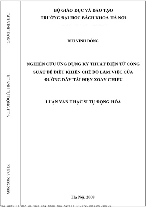Nghiên Cứu Ứng Dụng Kỹ Thuật Điện Tử Công Suất Trong