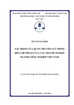 Tác Động Của Quản Trị Vốn Lưu Động Đến Lợi Nhuận Doanh