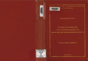 Tác Động Của Tỷ Giá Thực Đến Cán Cân Thương Mại Việt Nam