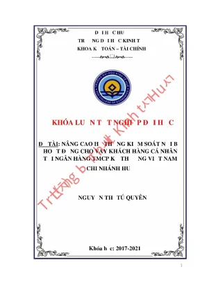 Nâng cao hiệu quả kiểm soát nội bộ trong hoạt động cho