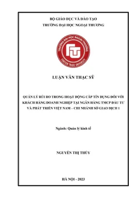 Quản Lý Rủi Ro Trong Hoạt Động Cấp Tín Dụng Tại Ngân 