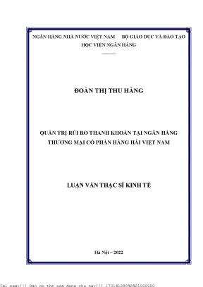 Quản Trị Rủi Ro Thanh Khoản Tại Ngân Hàng Thương Mại Cổ