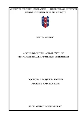 Tiếp cận vốn và sự phát triển của doanh nghiệp nhỏ và 