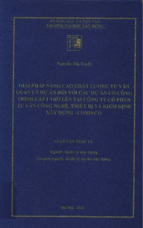 Giải Pháp Nâng Cao Chất Lượng Tư Vấn Quản Lý Dự Án Xây Dựng