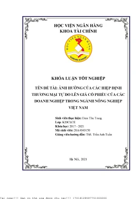 Ảnh Hưởng Của Hiệp Định Thương Mại Tự Do Đến Giá Cổ