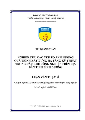 Nghiên Cứu Yếu Tố Ảnh Hưởng Đến Xây Dựng Hạ Tầng Kỹ